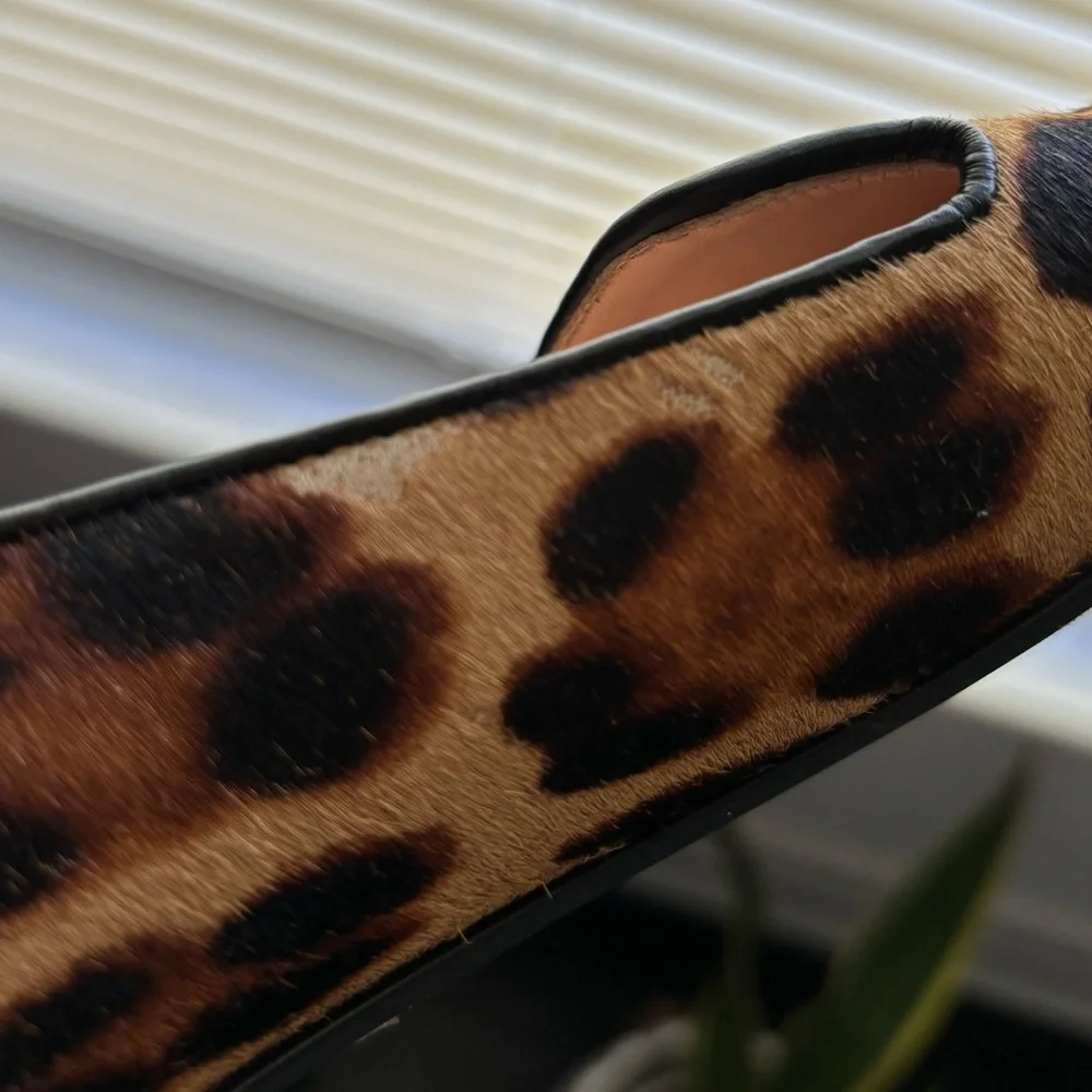 Jcrew leather Leopard Print Women's Loafers - Picture 6 of 8